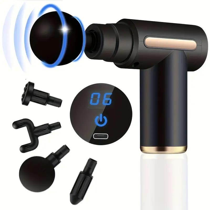 Professional Muscle Massage Gun – 6-Speed Percussion Massager for Neck, Back & Shoulders, Type-C Fast Charge, CE Certified