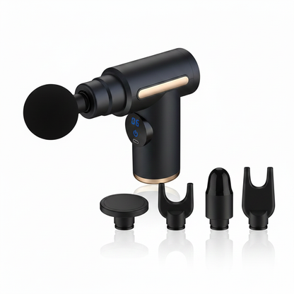 Massage gun with attachment heads